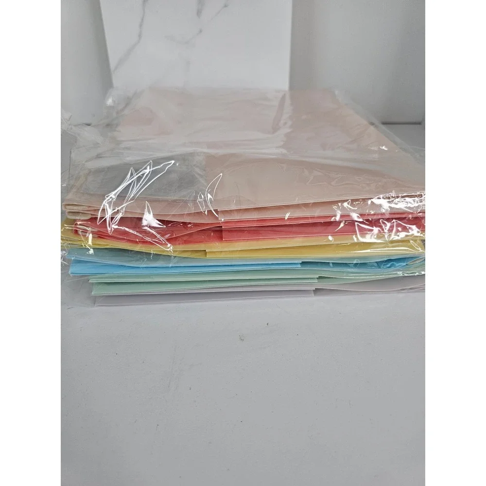 6 Pack Pastel Hanging File Folders Letter Size 2 Inch Expandable Plastic 1/5 Tab